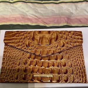 Brahmin envelope clutch Croc Embossed